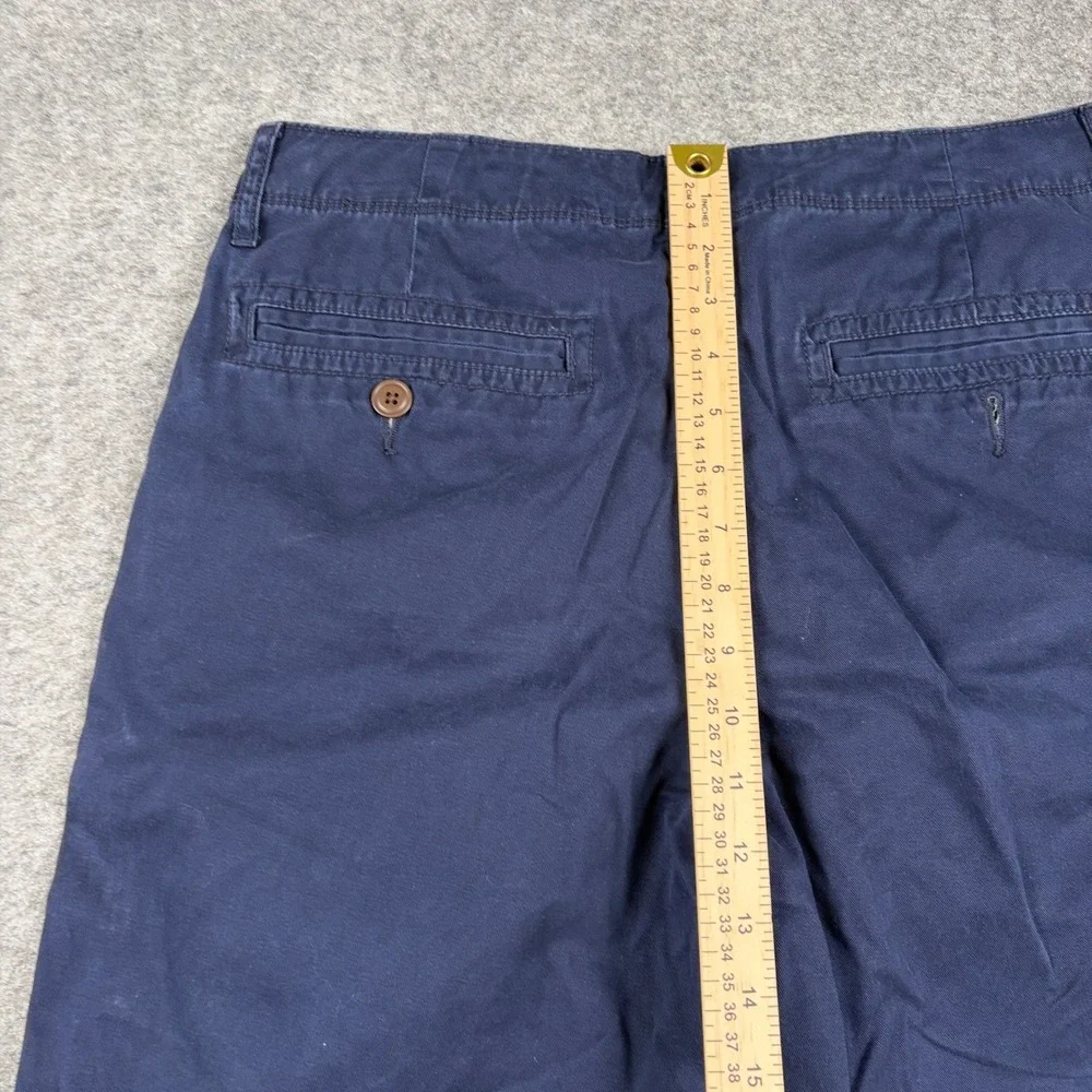 Y2K Arizona Jean Co Shorts Mens 31 Navy Blue Chino Flat Front Surf Casual Cotton